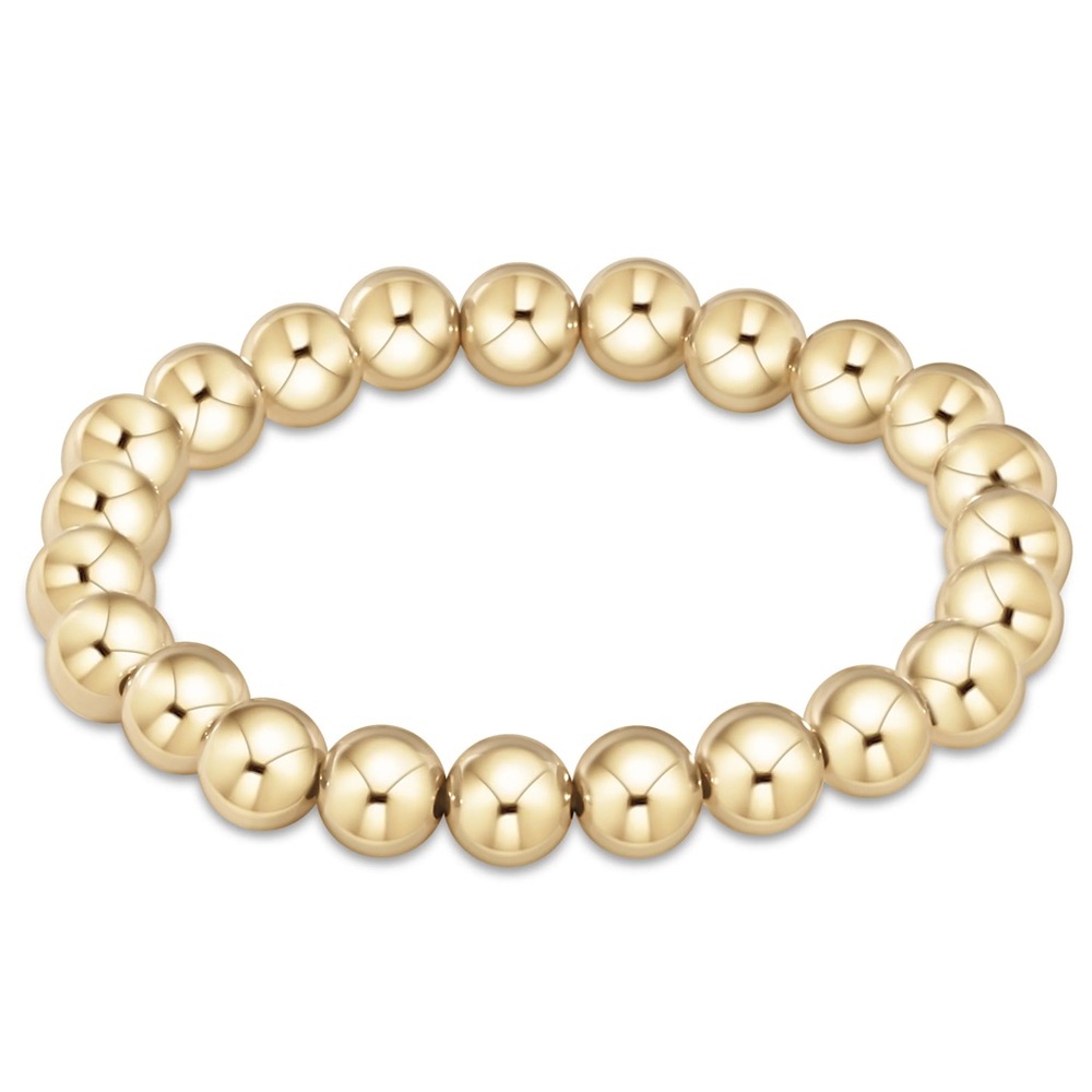 classic gold 8mm bead E
Newton Bracelet